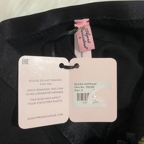 NWT Agent Provocateur Elora Black High Waisted Hotpant AP2 Small - Picture 6 of 6